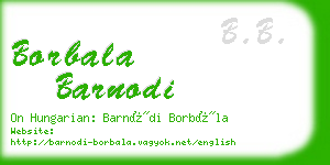 borbala barnodi business card